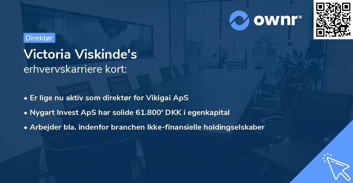 Victoria Viskinde's erhvervskarriere kort