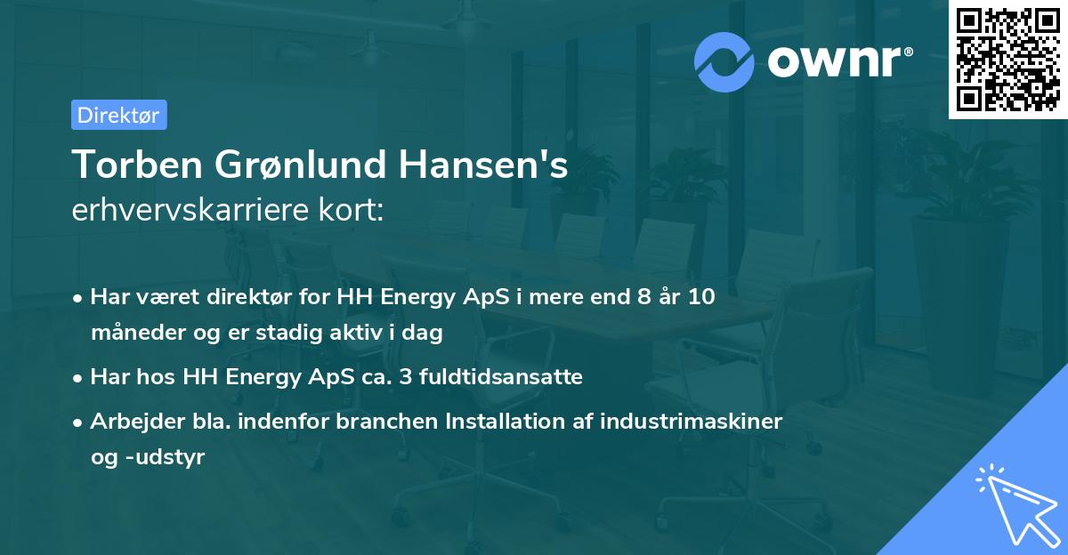 Torben Grønlund Hansen's erhvervskarriere kort