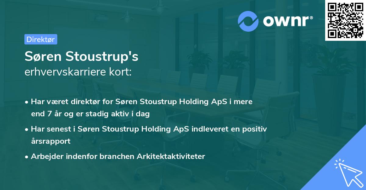Søren Stoustrup's erhvervskarriere kort
