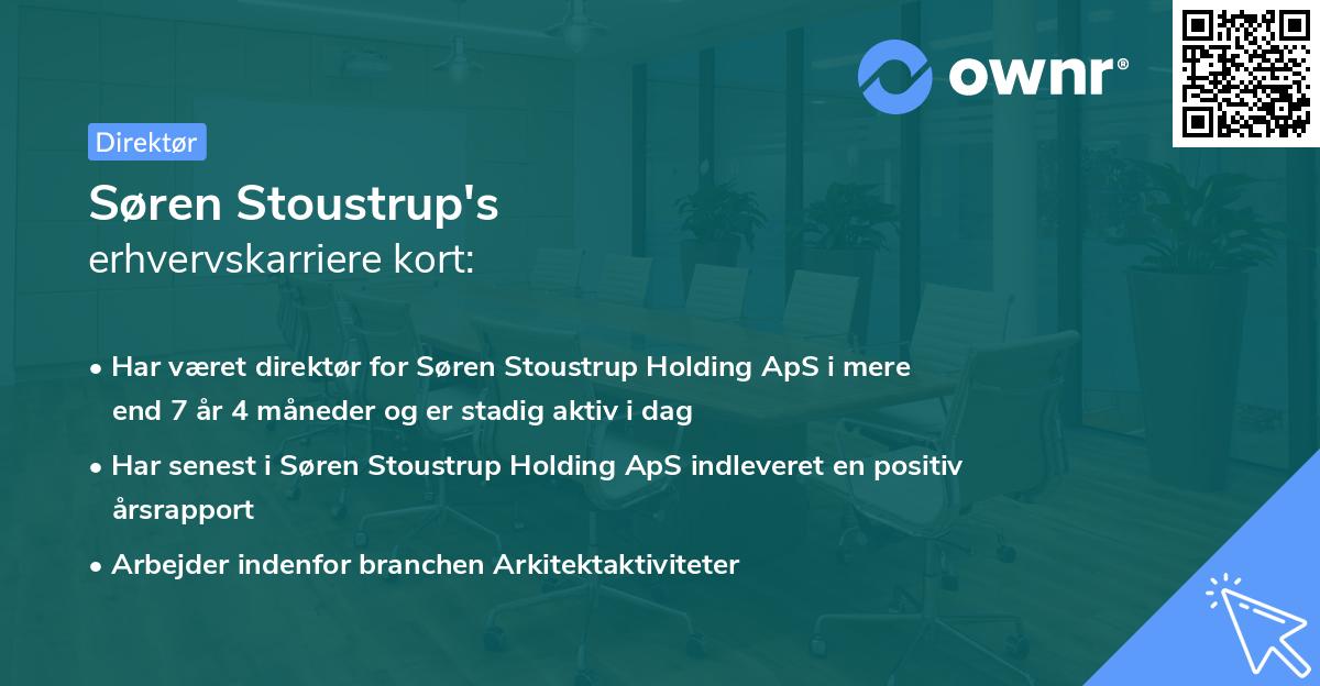 Søren Stoustrup's erhvervskarriere kort