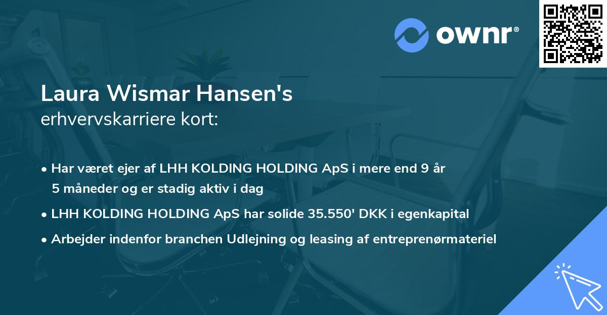 Laura Wismar Hansen's erhvervskarriere kort
