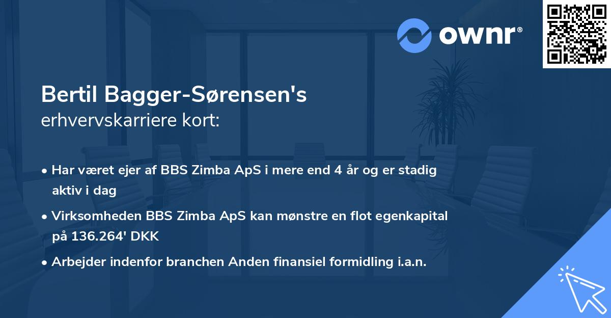 Bertil Bagger-Sørensen's erhvervskarriere kort
