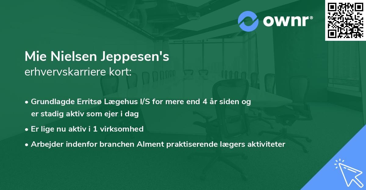 Mie Nielsen Jeppesen's erhvervskarriere kort