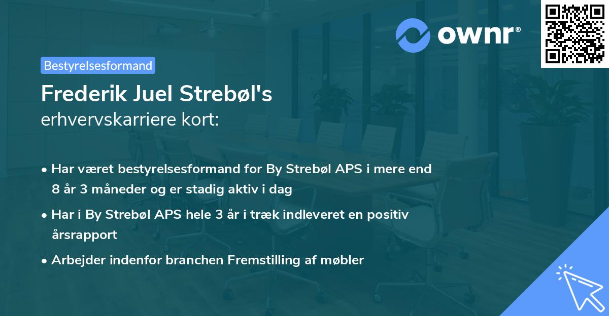 Frederik Juel Strebøl's erhvervskarriere kort