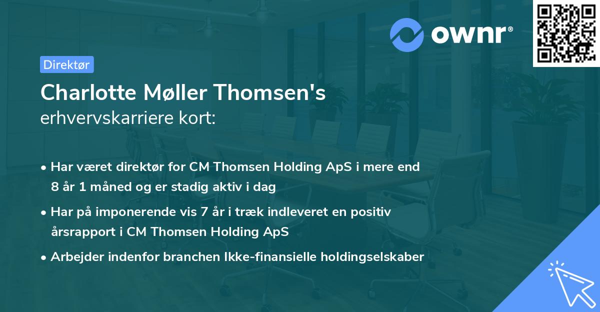 Charlotte Møller Thomsen's erhvervskarriere kort