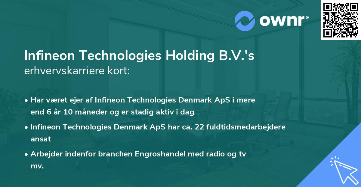 Infineon Technologies Holding B.V.'s erhvervskarriere kort