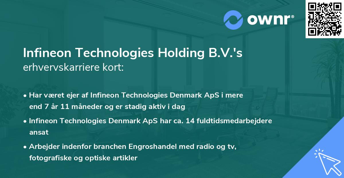 Infineon Technologies Holding B.V.'s erhvervskarriere kort