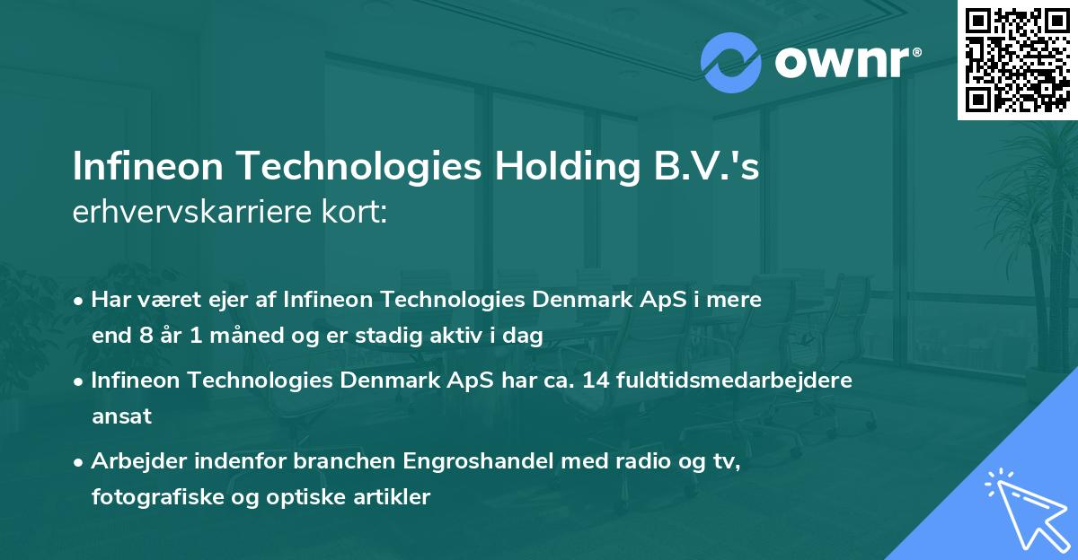 Infineon Technologies Holding B.V.'s erhvervskarriere kort
