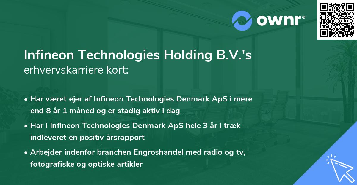 Infineon Technologies Holding B.V.'s erhvervskarriere kort
