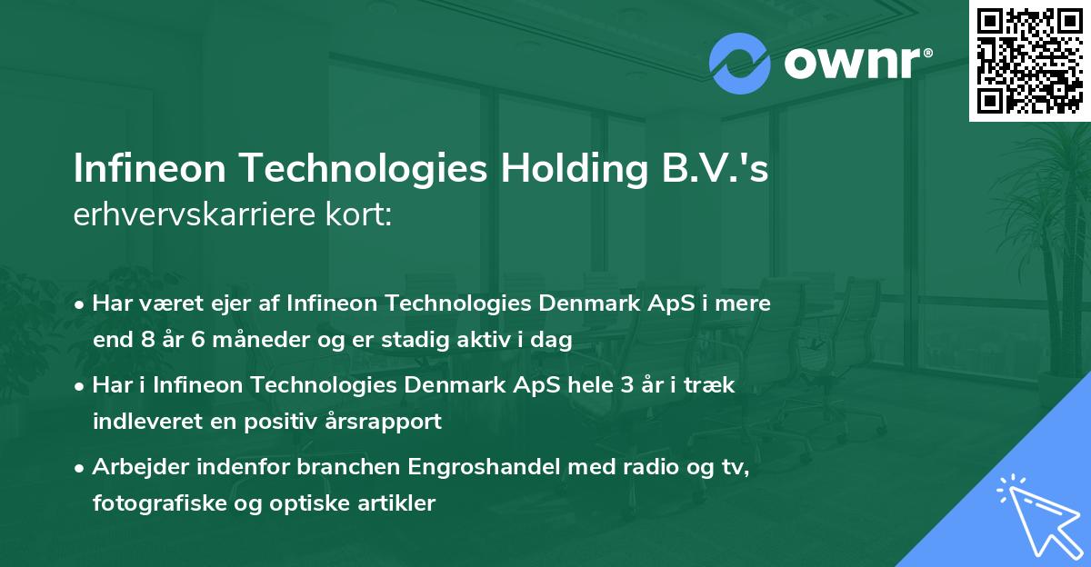 Infineon Technologies Holding B.V.'s erhvervskarriere kort