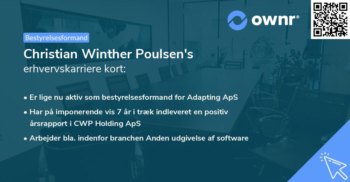 Christian Winther Poulsen's erhvervskarriere kort