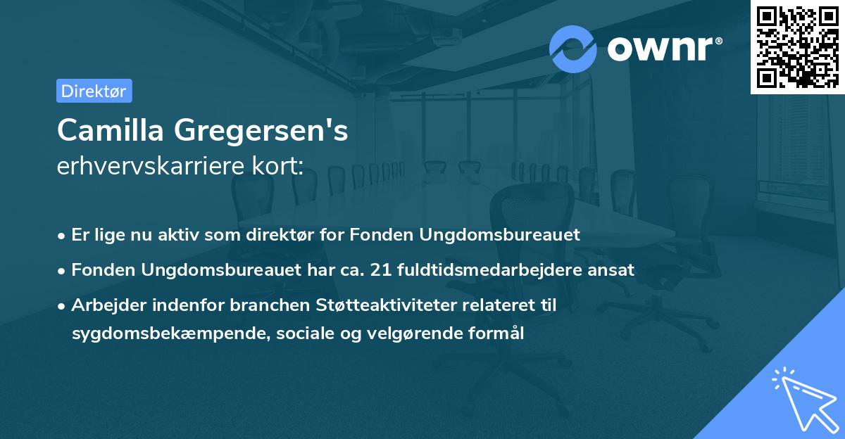Camilla Gregersen's erhvervskarriere kort