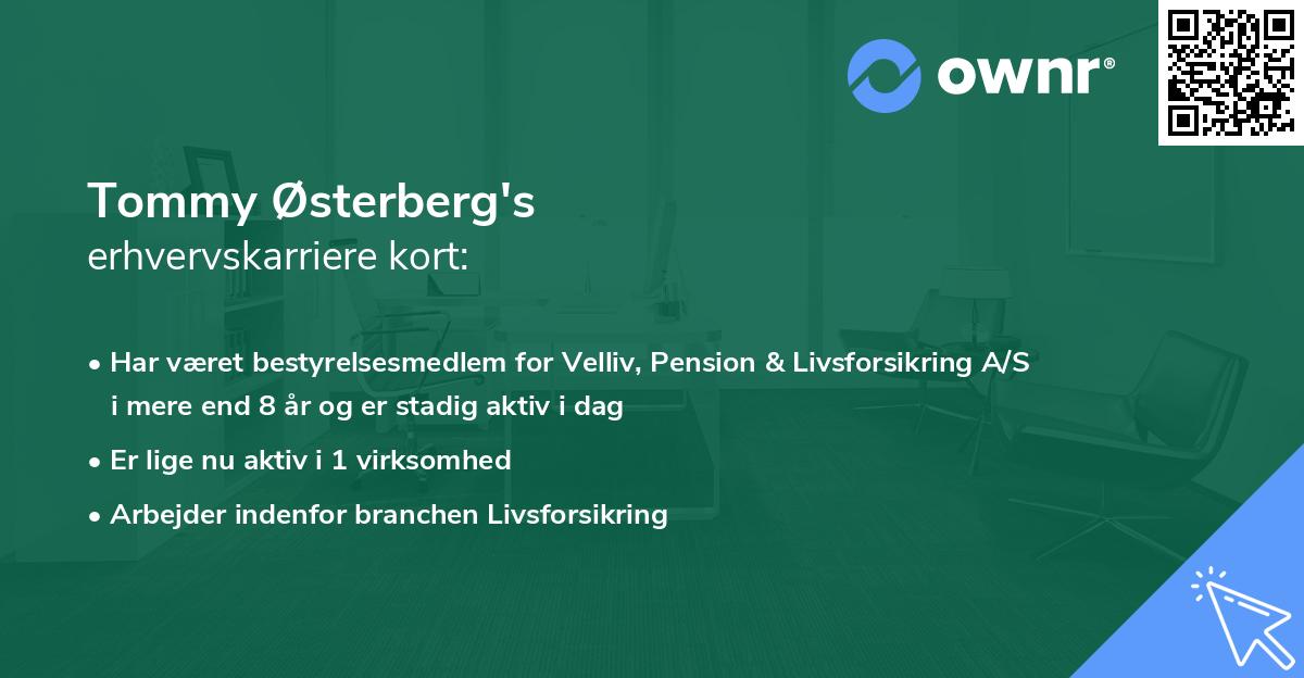 Tommy Østerberg's erhvervskarriere kort