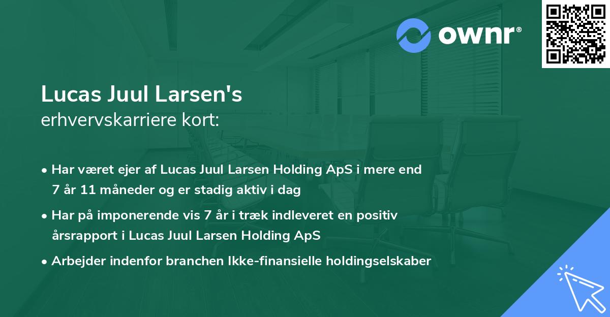 Lucas Juul Larsen's erhvervskarriere kort