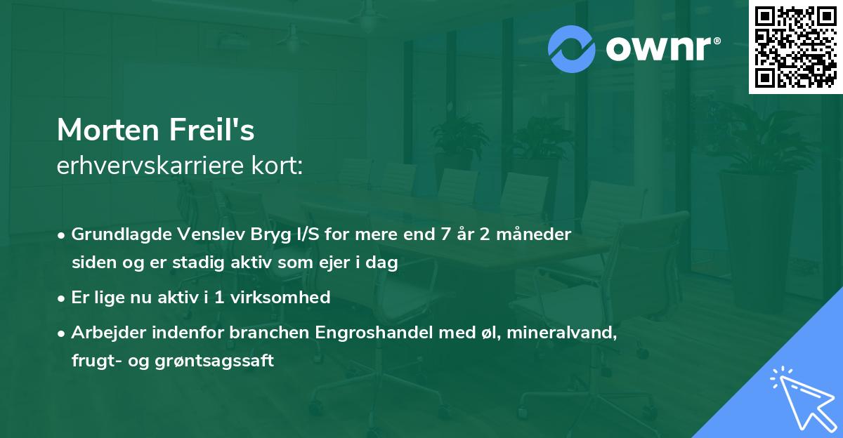 Morten Freil's erhvervskarriere kort