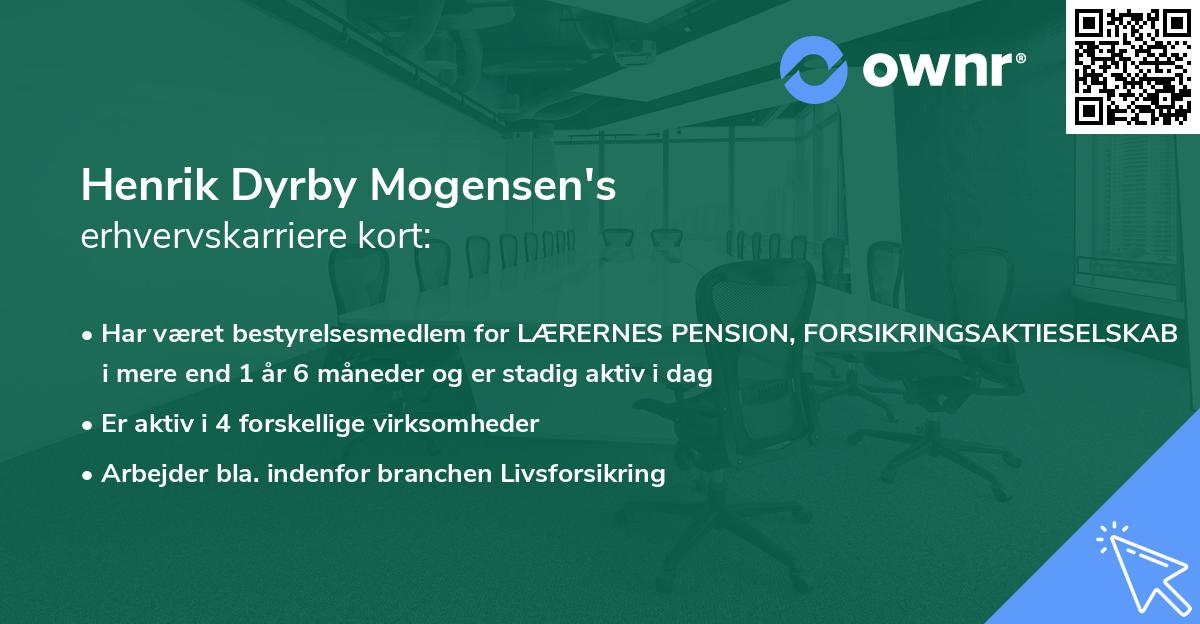 Henrik Dyrby Mogensen's erhvervskarriere kort