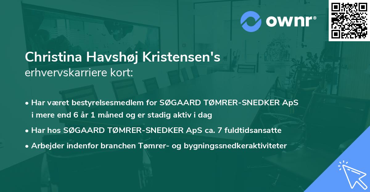 Christina Havshøj Kristensen's erhvervskarriere kort