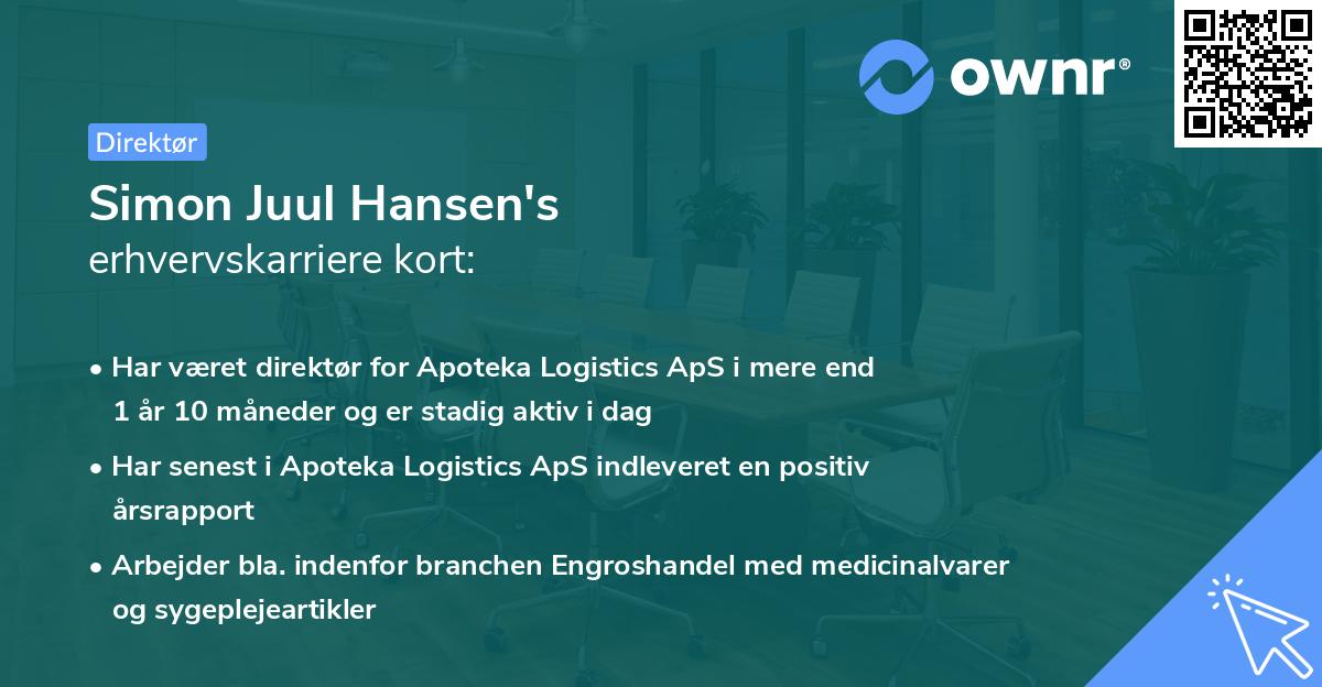 Simon Juul Hansen's erhvervskarriere kort