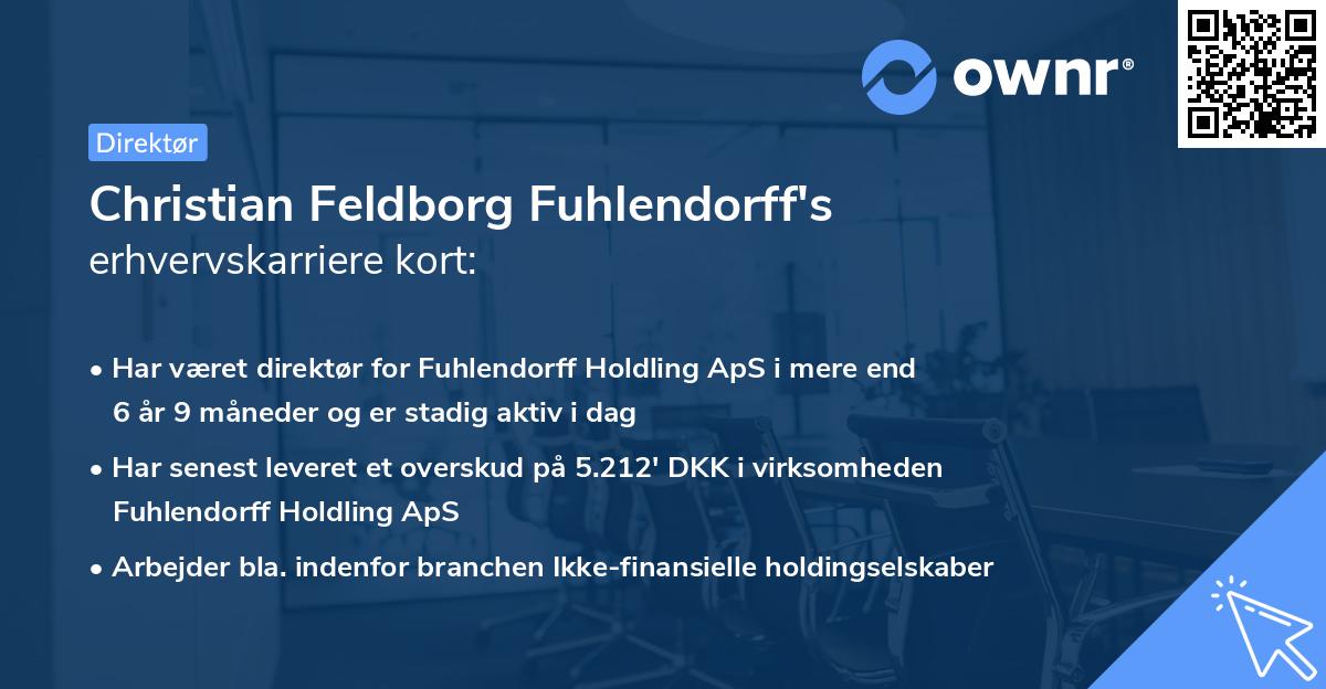 Christian Feldborg Fuhlendorff's erhvervskarriere kort