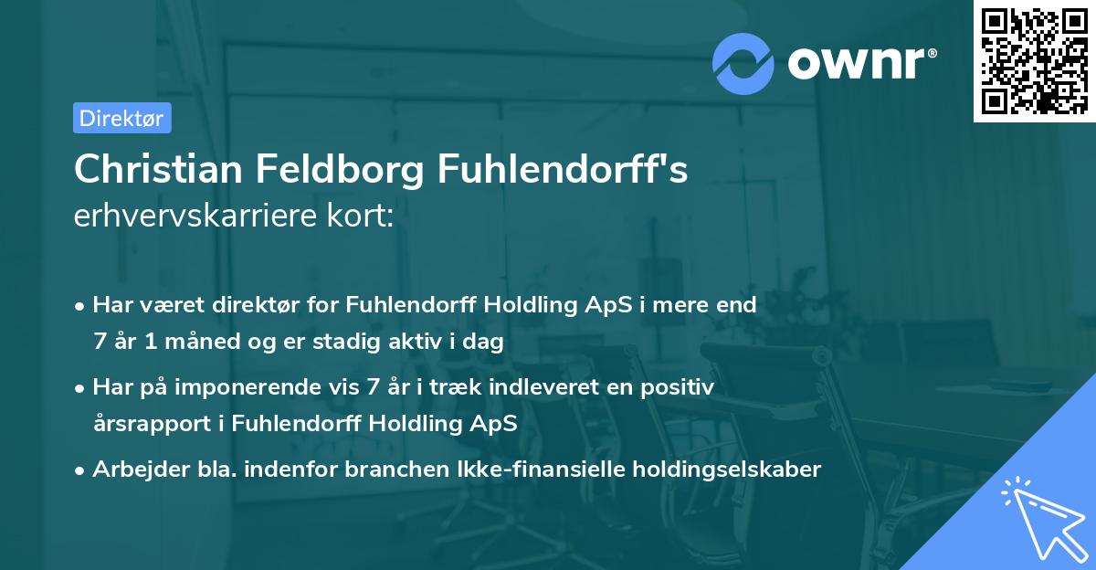 Christian Feldborg Fuhlendorff's erhvervskarriere kort