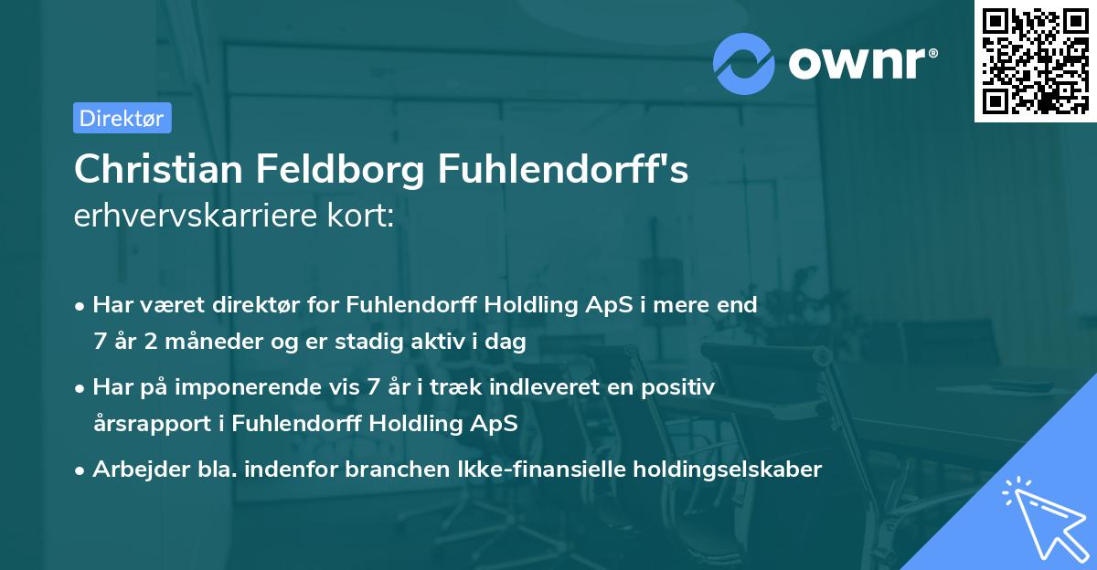 Christian Feldborg Fuhlendorff's erhvervskarriere kort
