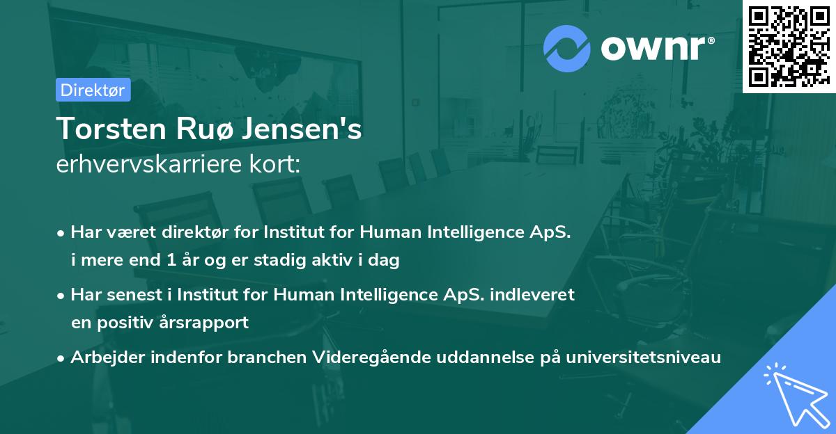 Torsten Ruø Jensen's erhvervskarriere kort