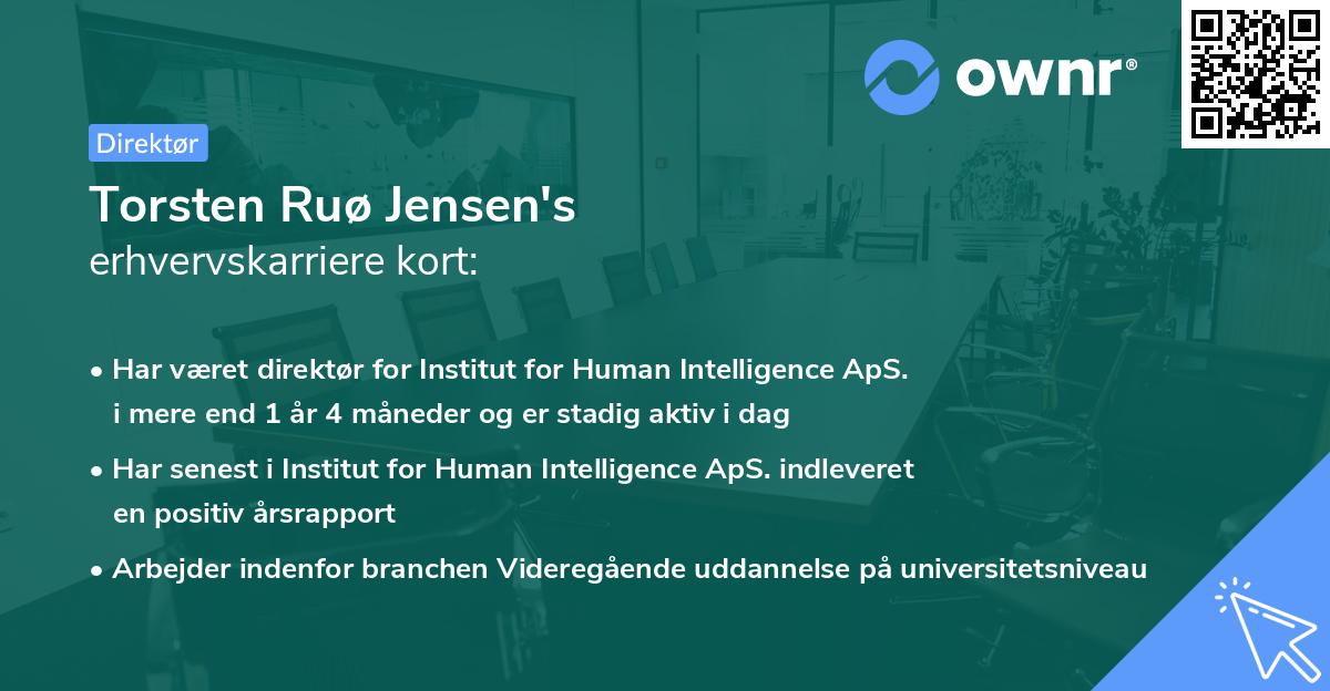 Torsten Ruø Jensen's erhvervskarriere kort
