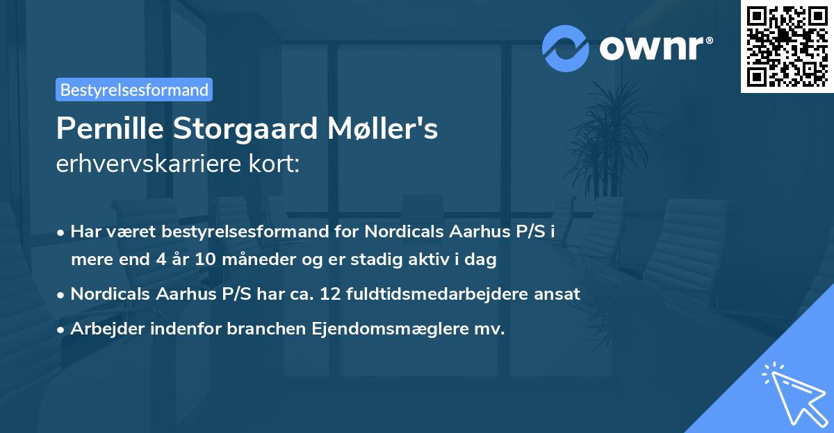 Pernille Storgaard Møller's erhvervskarriere kort