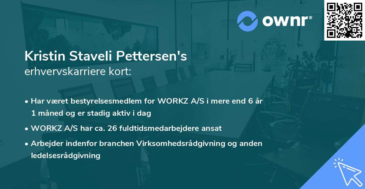 Kristin Staveli Pettersen's erhvervskarriere kort