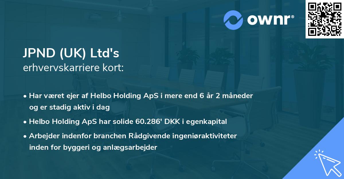 JPND (UK) Ltd's erhvervskarriere kort