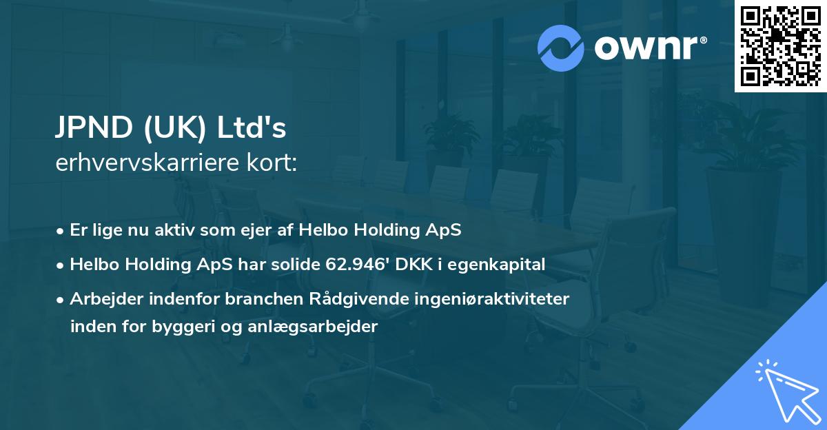 JPND (UK) Ltd's erhvervskarriere kort
