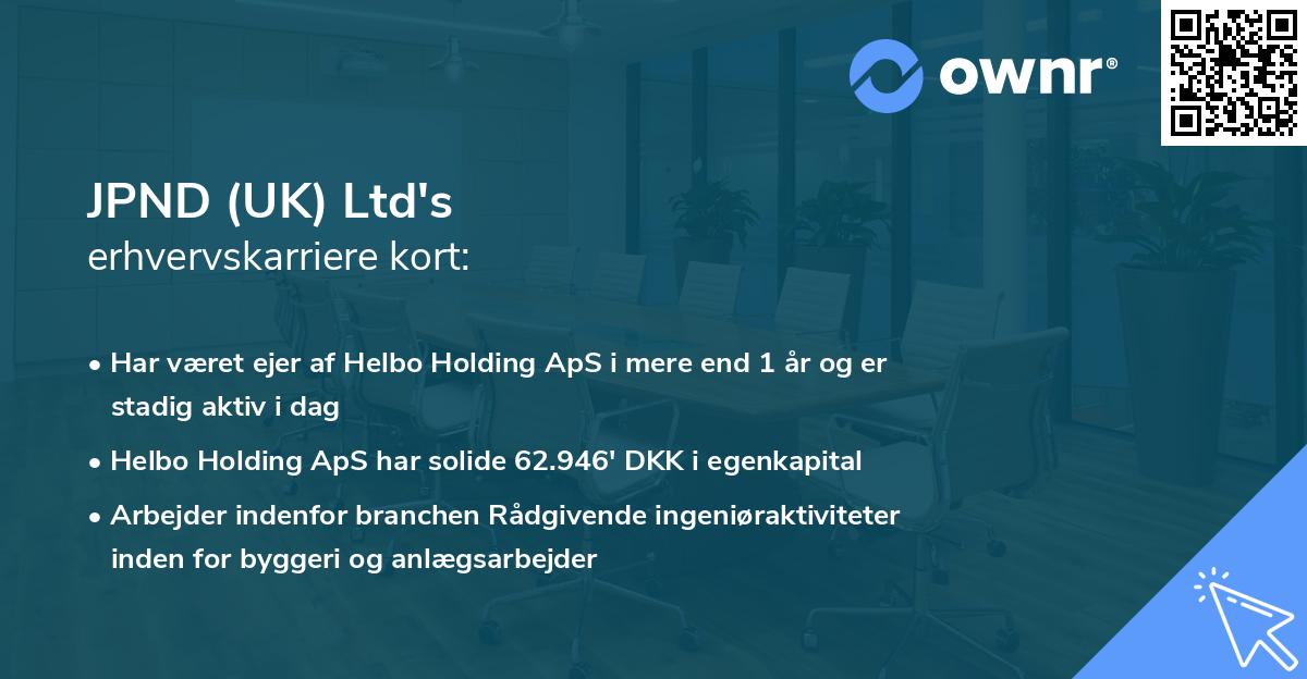 JPND (UK) Ltd's erhvervskarriere kort