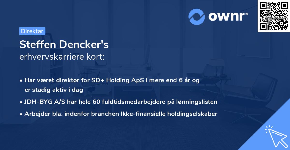 Steffen Dencker's erhvervskarriere kort