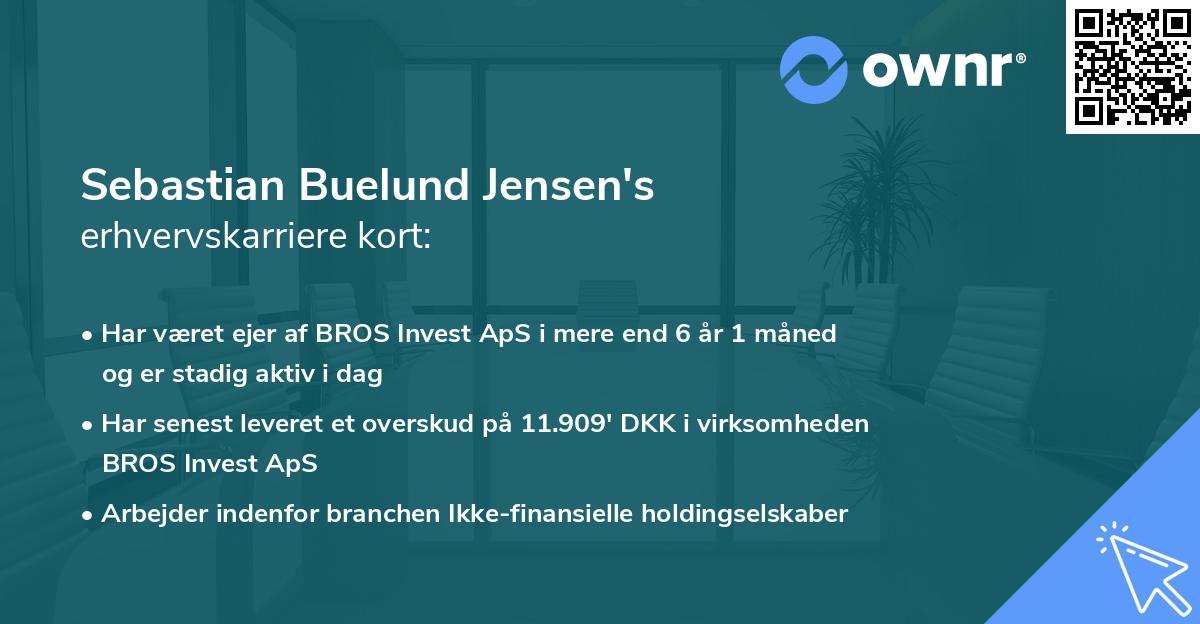 Sebastian Buelund Jensen's erhvervskarriere kort