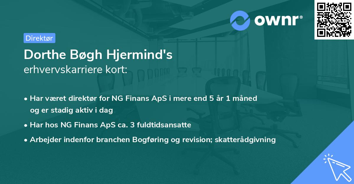 Dorthe Bøgh Hjermind's erhvervskarriere kort