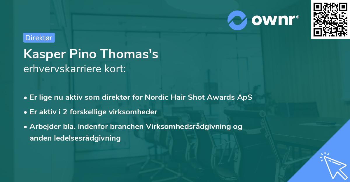 Kasper Pino Thomas's erhvervskarriere kort