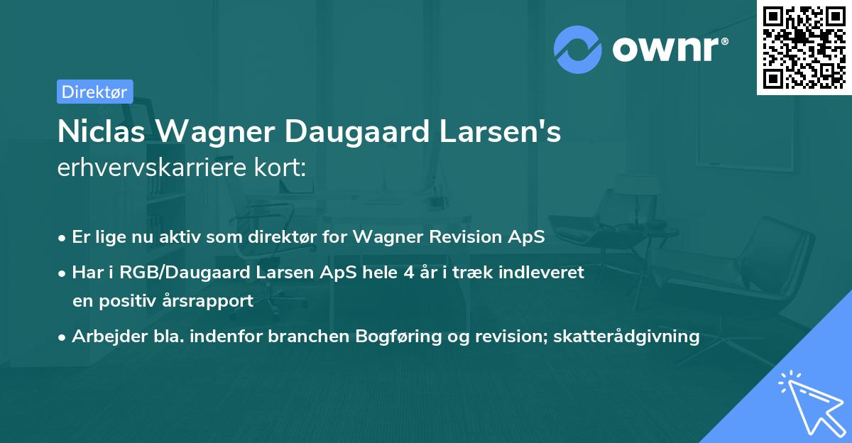 Niclas Wagner Daugaard Larsen's erhvervskarriere kort