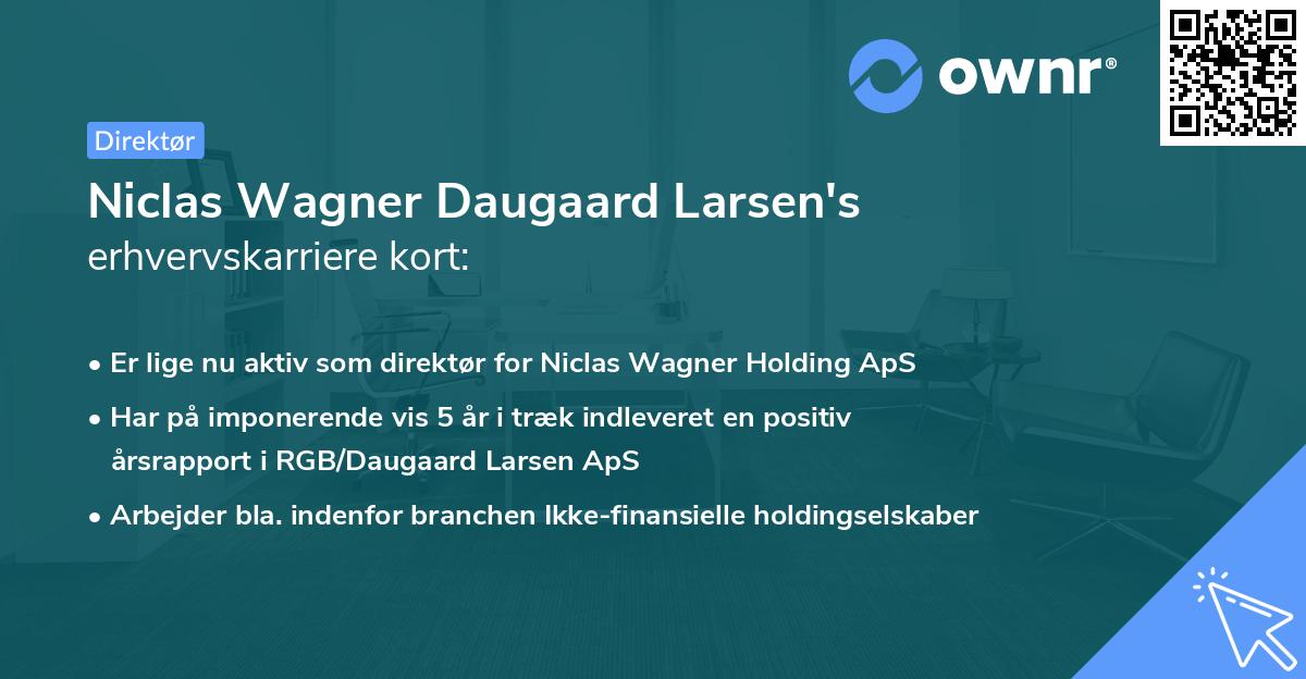 Niclas Wagner Daugaard Larsen's erhvervskarriere kort