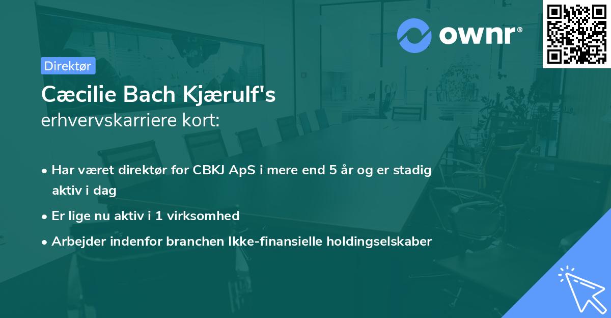 Cæcilie Bach Kjærulf's erhvervskarriere kort