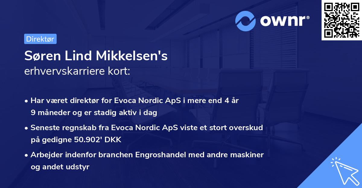 Søren Lind Mikkelsen's erhvervskarriere kort