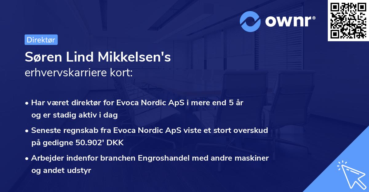 Søren Lind Mikkelsen's erhvervskarriere kort