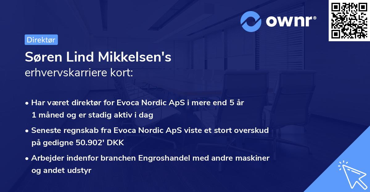 Søren Lind Mikkelsen's erhvervskarriere kort