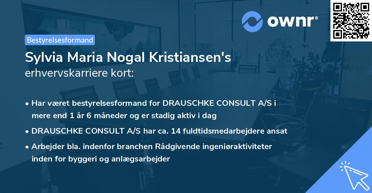 Sylvia Maria Nogal Kristiansen's erhvervskarriere kort