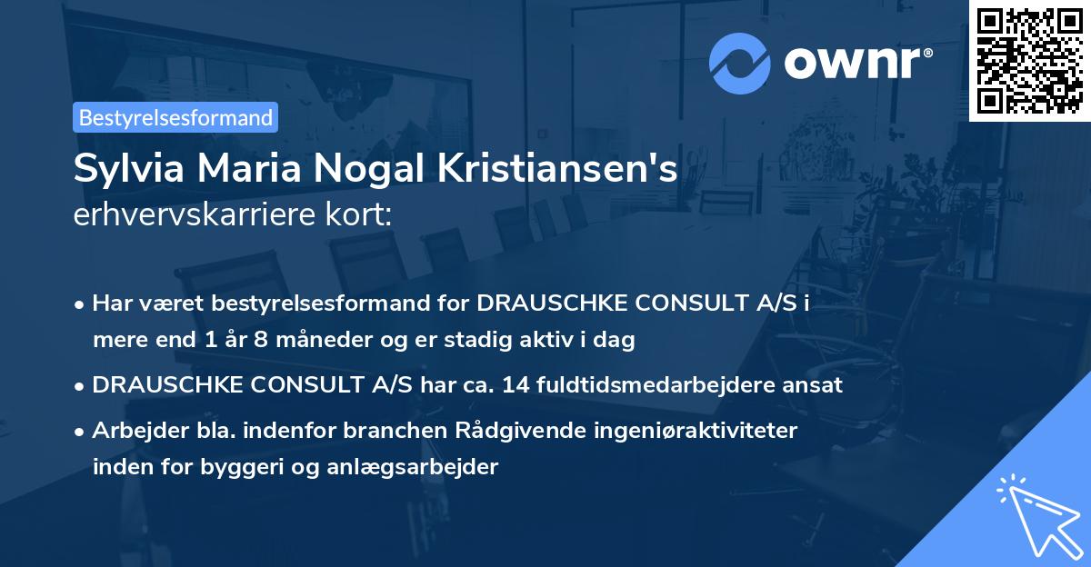 Sylvia Maria Nogal Kristiansen's erhvervskarriere kort