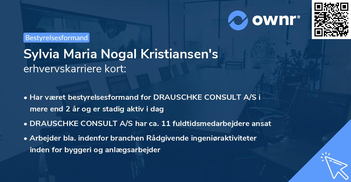 Sylvia Maria Nogal Kristiansen's erhvervskarriere kort