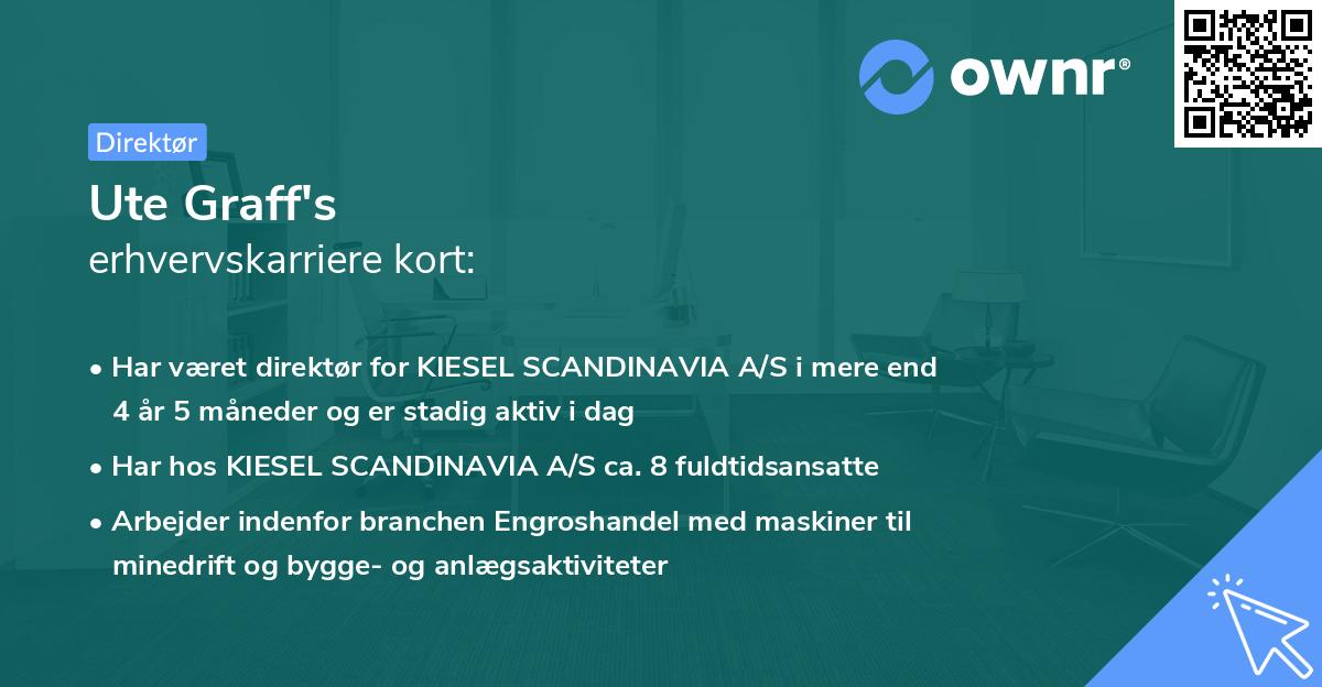 Ute Graff's erhvervskarriere kort