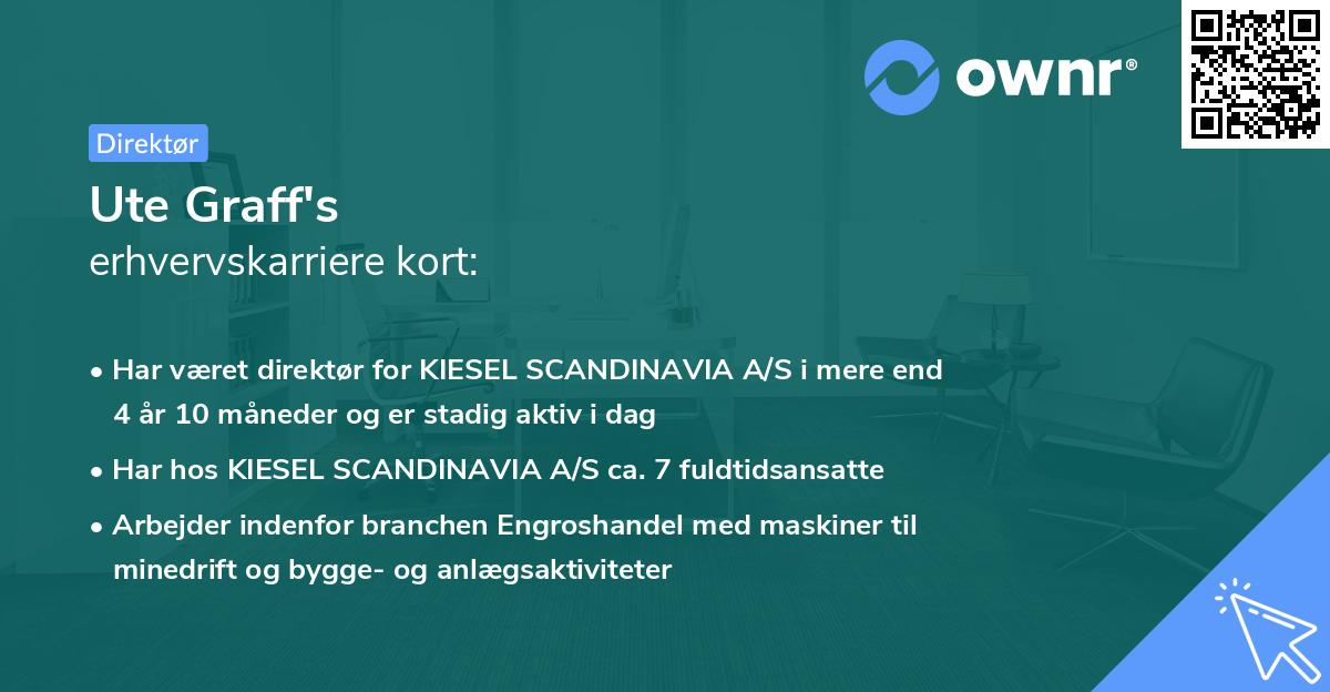 Ute Graff's erhvervskarriere kort