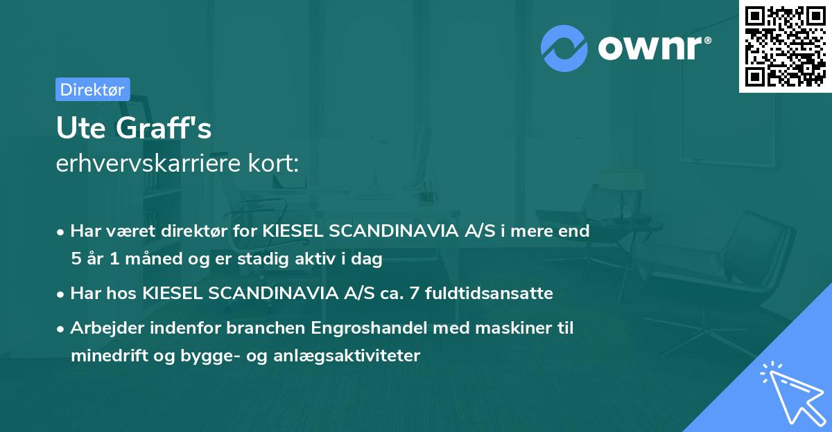 Ute Graff's erhvervskarriere kort