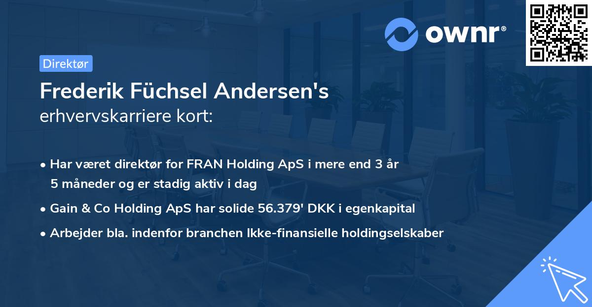 Frederik Füchsel Andersen's erhvervskarriere kort