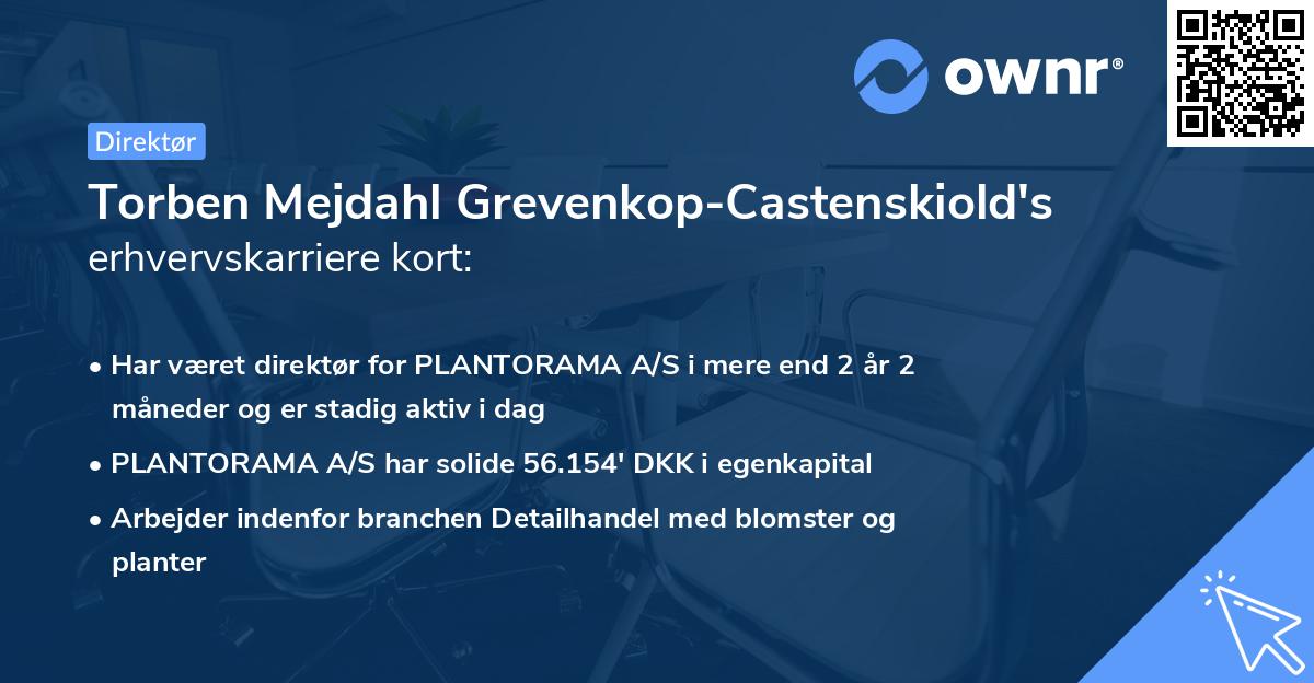 Torben Mejdahl Grevenkop-Castenskiold's erhvervskarriere kort